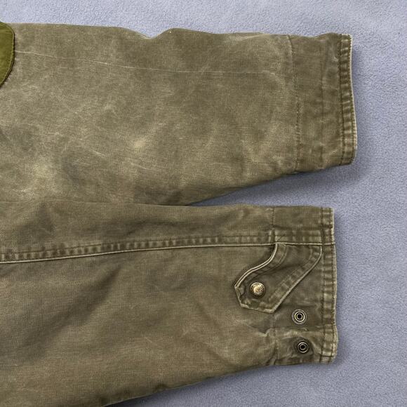 Vtg 80s 90s Dual Control Canvas Leather Bomber Flight Jacket Mens M Quilted Line - Picture 10 of 16